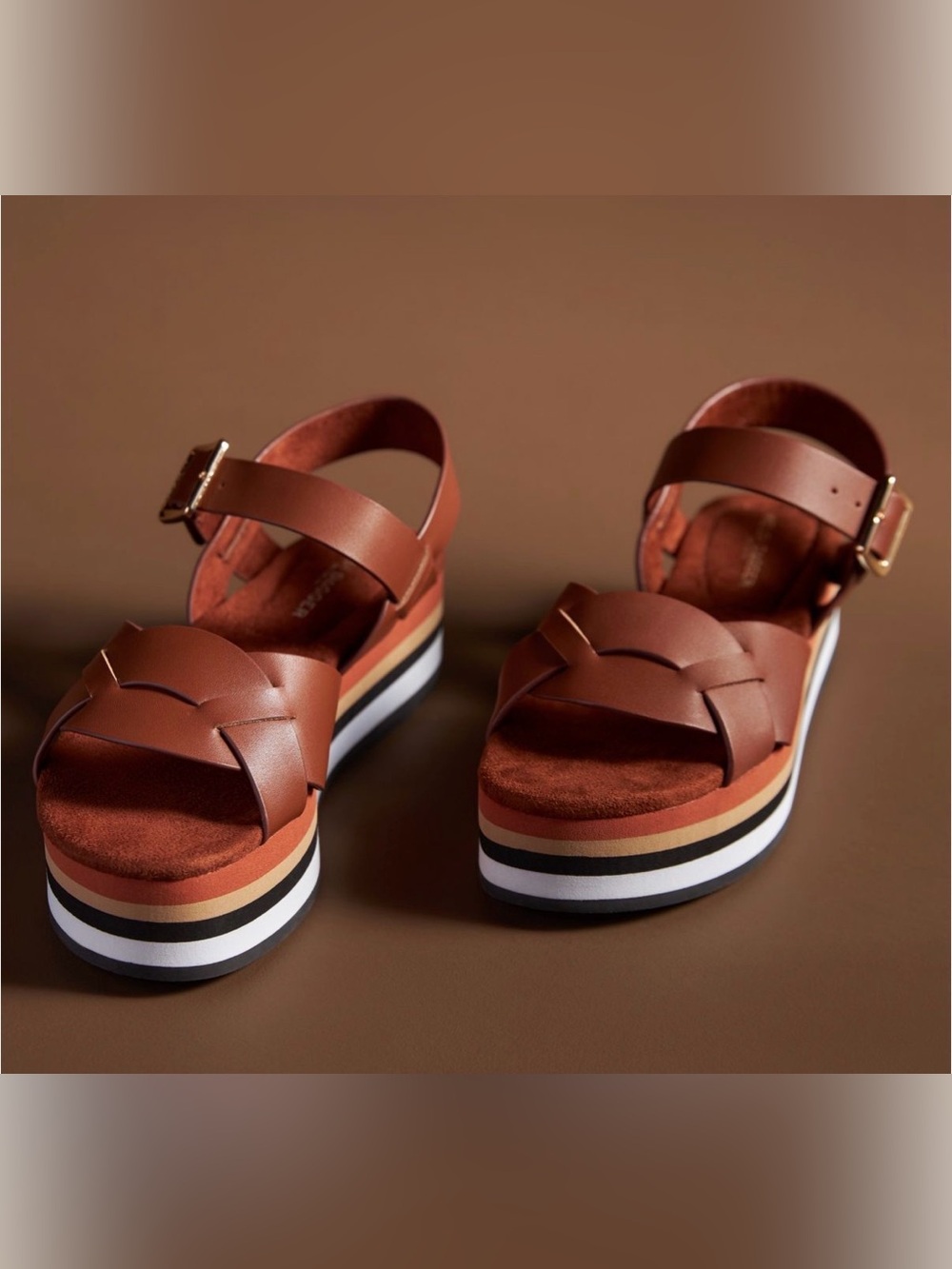 Kelsi Dagger Brooklyn Breeze Leather Platform Sandals Minimalist Vacation Chic